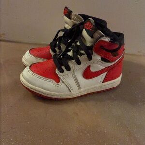 Nike Kids Red and White Sneakers